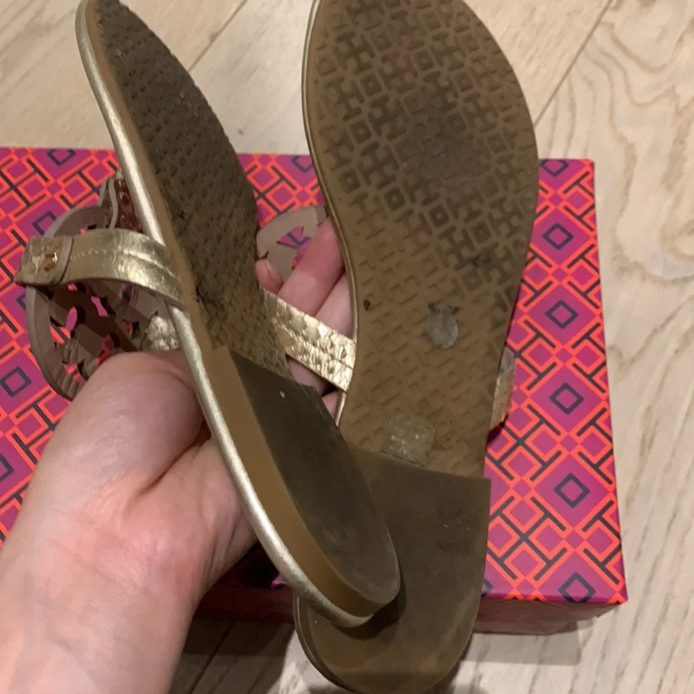 Rose gold Tory Burch Miller sandals - Picture 4 of 6